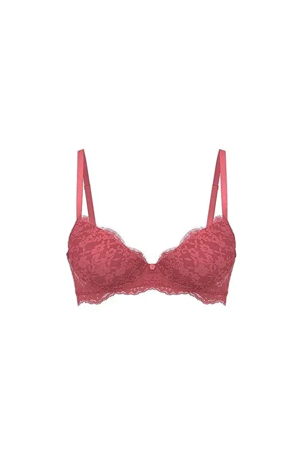 Женский бюстгальтер с кружевом Victoria'S Secret, Coral — фото 3