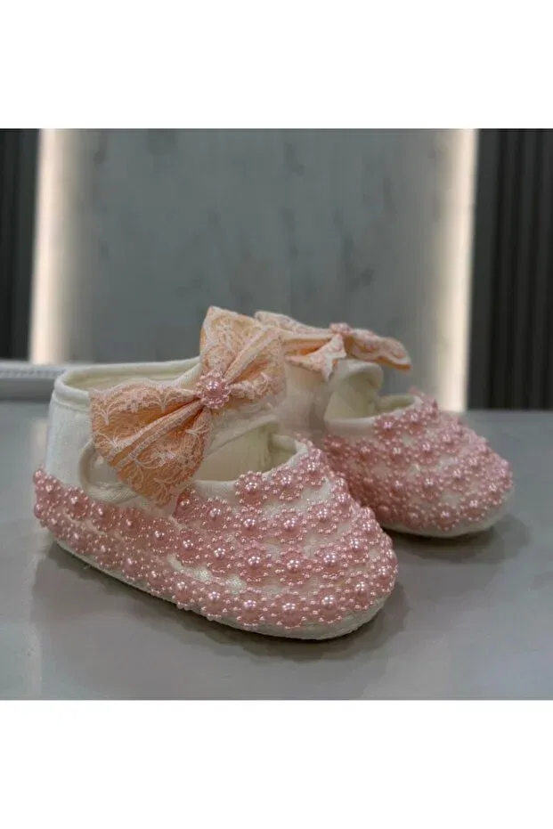 Детские пинетки для новорожденных с декором Bircan Baby, White