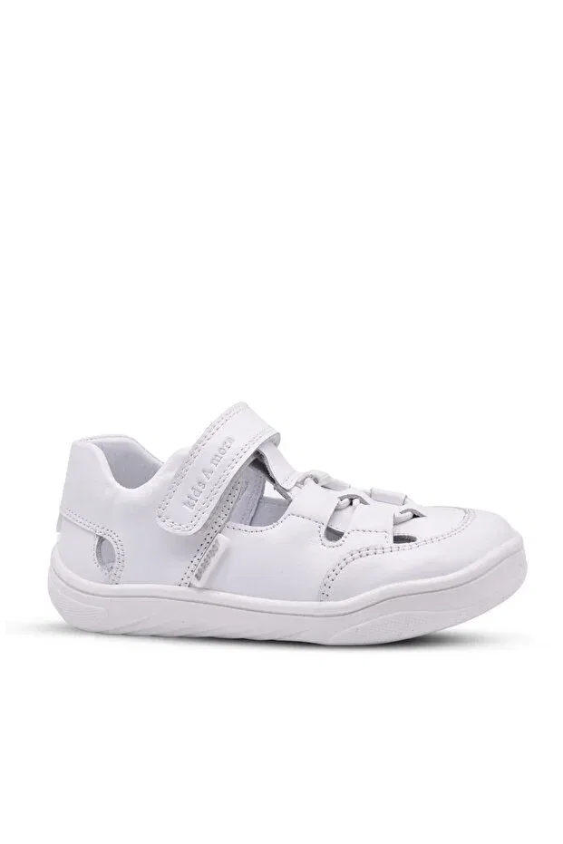 Детские кеды из натуральной кожи Kids A More, White