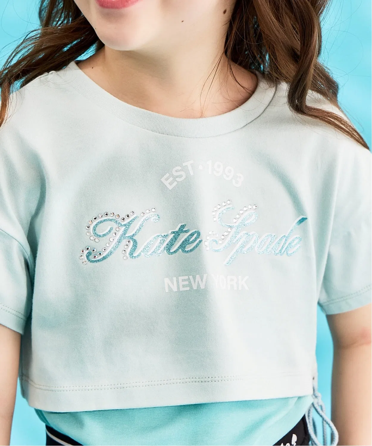 Детский комплект из футболки и топа без рукавов с принтом kate spade new york kids, Sax Blue — фото 2