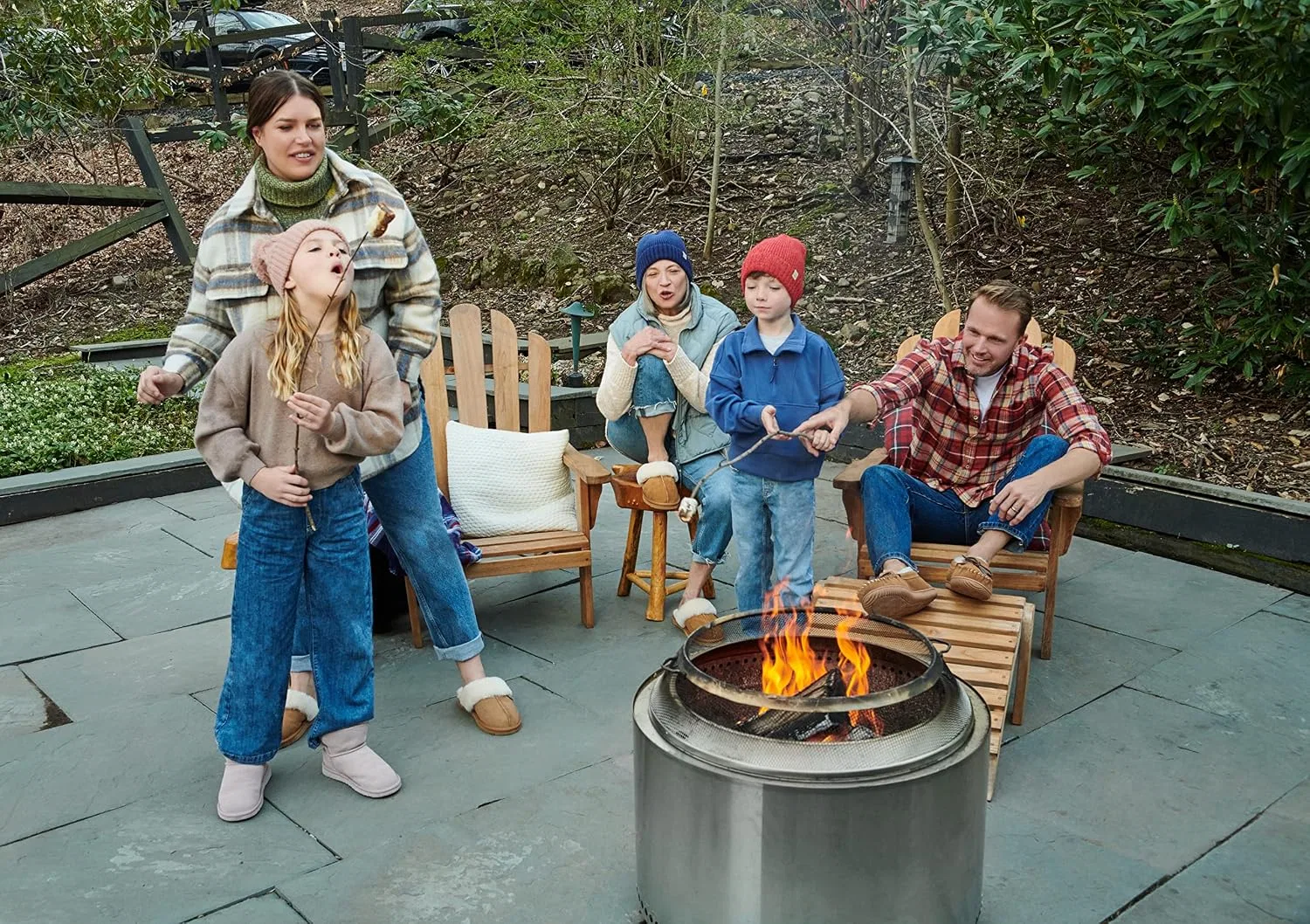 Детские сапоги для девочек из овчины Fireside by Dearfoams Bunbury, Dusty Pink — фото 2