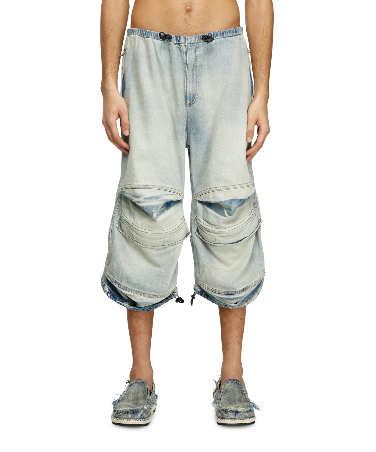 Мужские джинсовые шорты с карго-карманами D-DAYETZ-SHORT-S DIESEL, Indigo Blue