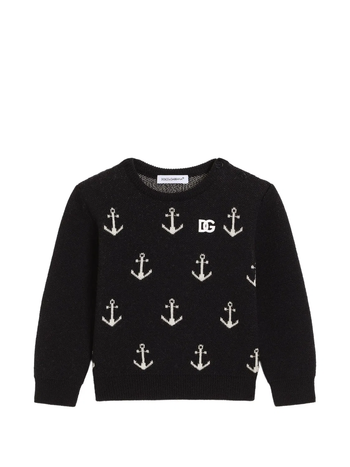 Трикотажный свитер Dolce & Gabbana Kids, черный
