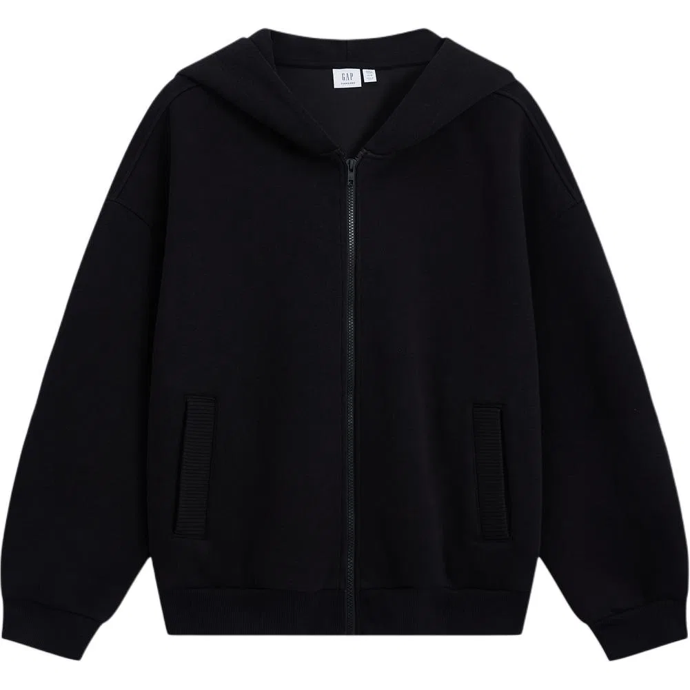 Женское худи с капюшоном средней посадки Black GAP, Black
