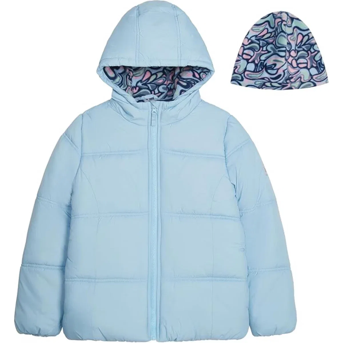 Детская куртка-пуховик для девочек с флисовой подкладкой London Fog, Light Blue