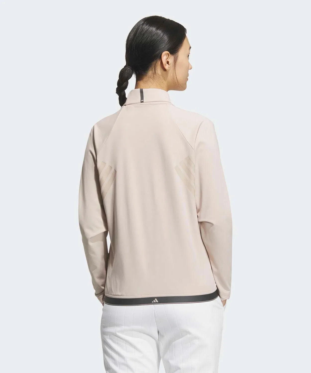 Женская футболка с длинным рукавоми высоким воротом Adidas Golf, Brown — фото 2
