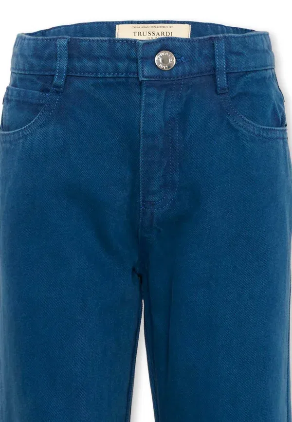 Брюки джинсовые straight leg jeans Tru Trussardi Junior, синий — фото 3