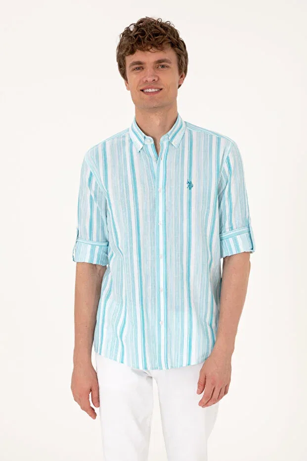 Мужская рубашка с длинным рукавом U.S. Polo Assn., Aqua