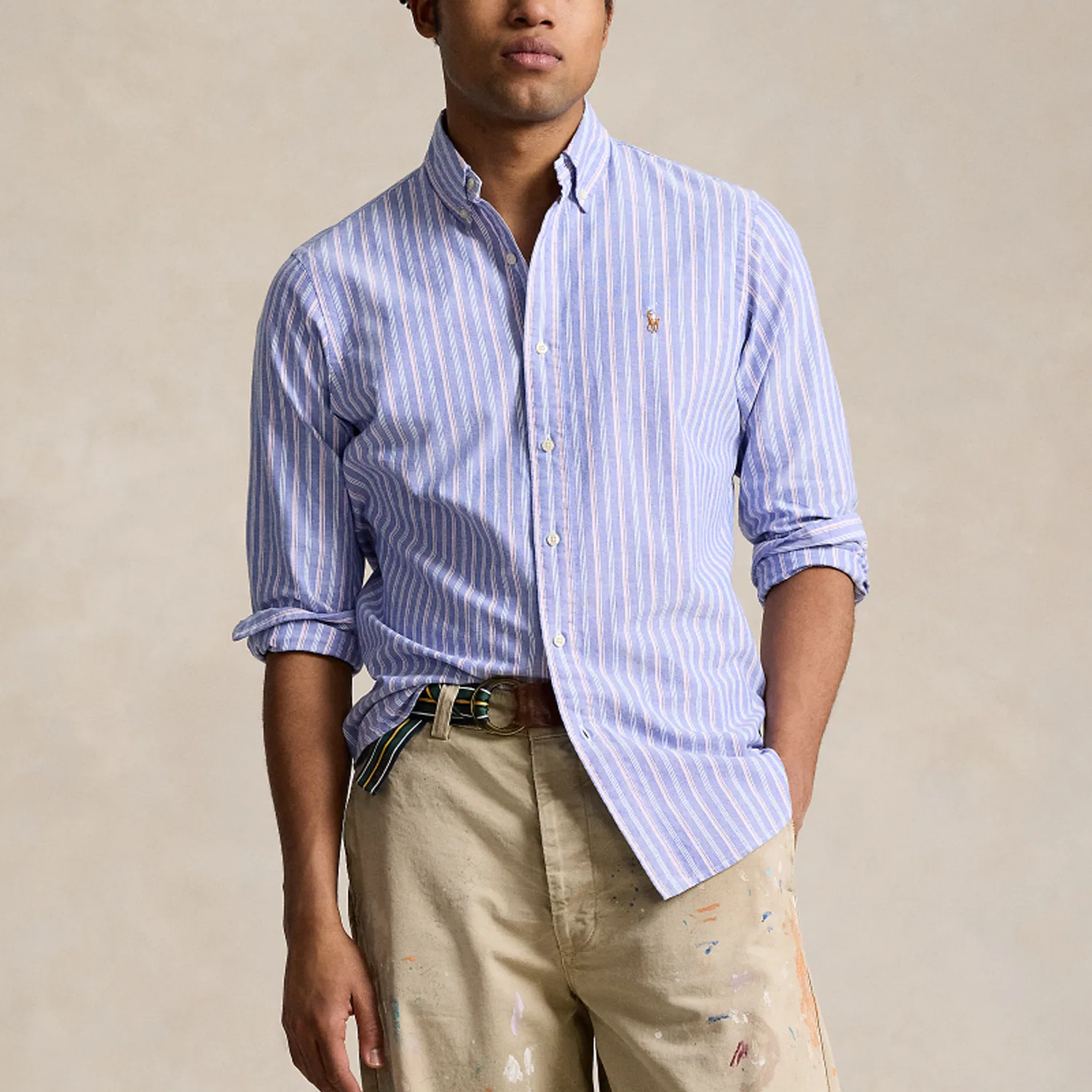 Мужская рубашка с длинным рукавом SS24 Polo Ralph Lauren, Multicolor — фото 4