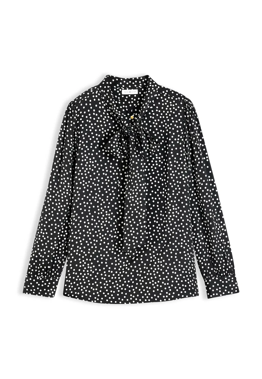 Блузка с бантом - блузка Tommy Hilfiger, Black Base Pois — фото 4