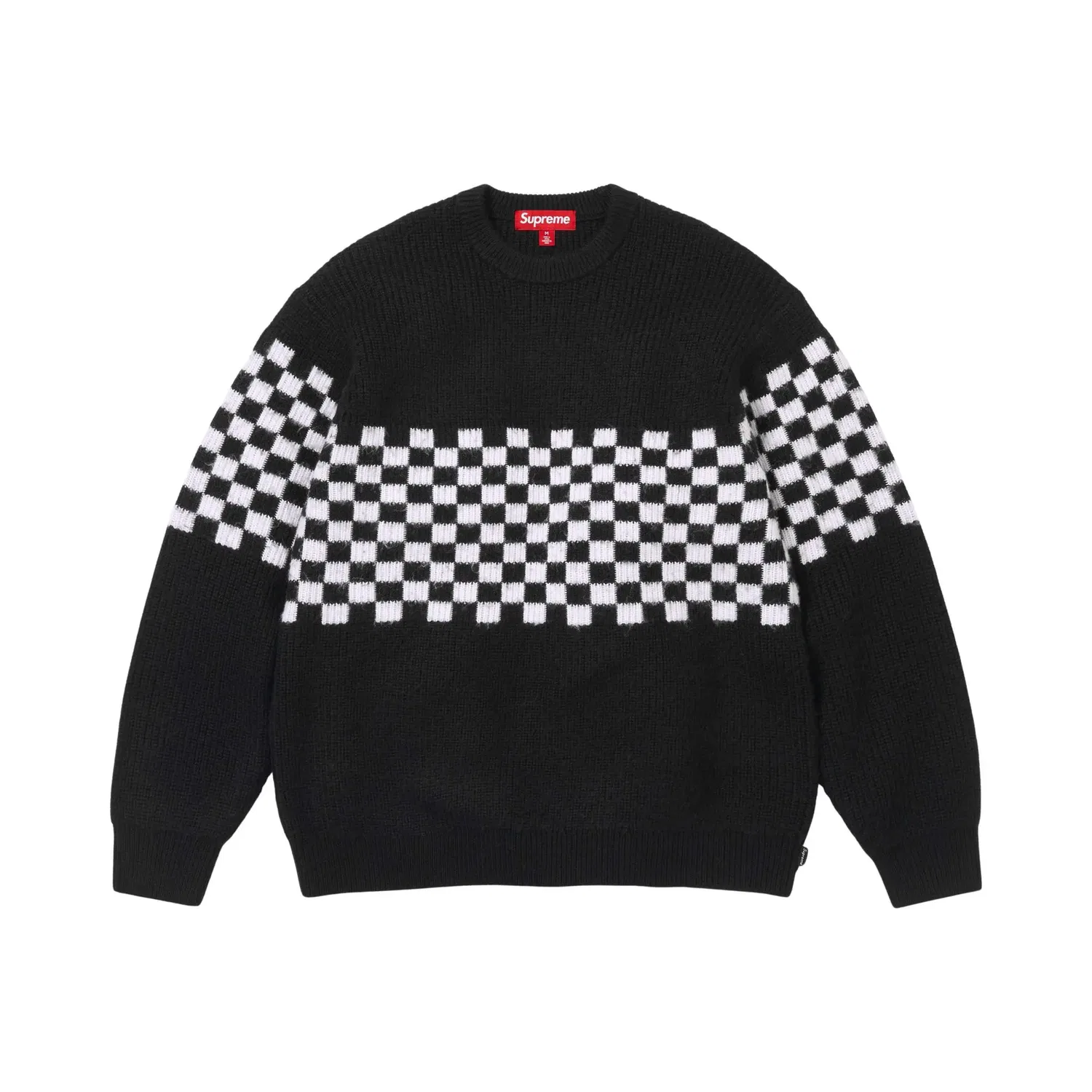 Свитер с принтом Supreme Checkerboard Pilled, Black