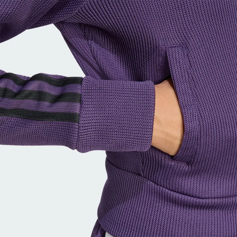 Женский спортивный топ с длинным рукавом Firebird Adicolor Knit Track Top adidas, Aurora — фото 4