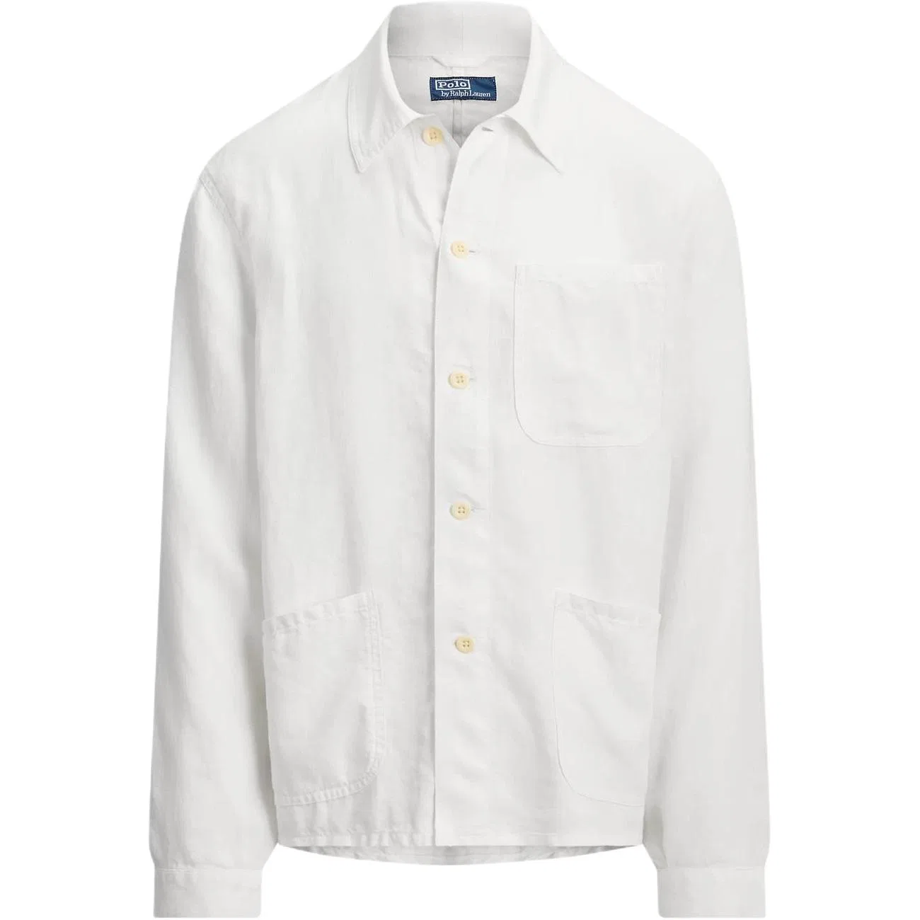 Мужская рубашка с воротником и прямым кроем Porcelain White Polo Ralph Lauren — фото 3