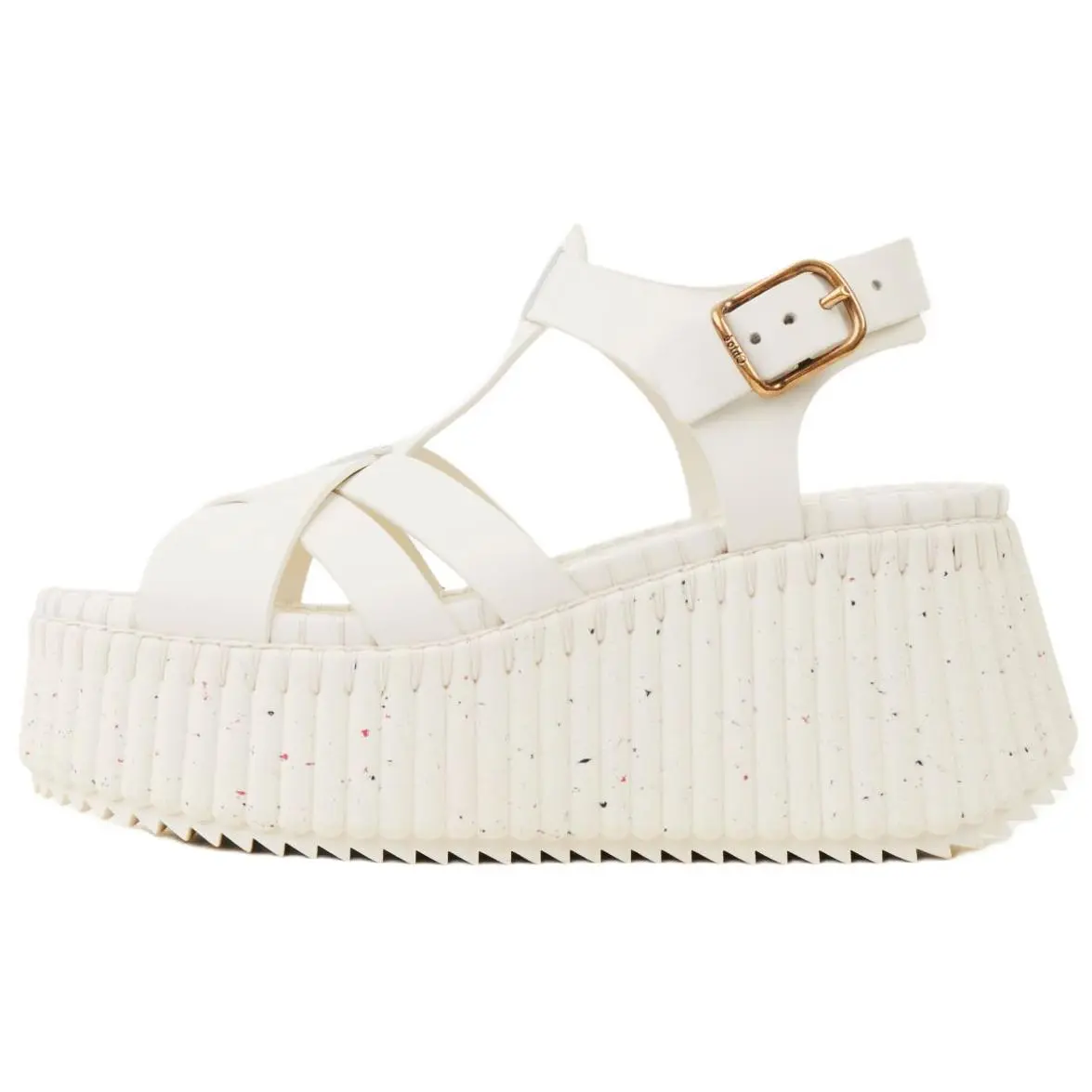 Женские босоножки на танкетке Nama Chloé, White