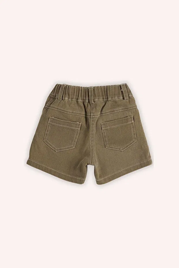 Детские шорты для девочек джинсовые Panço, 041-Camel — фото 2