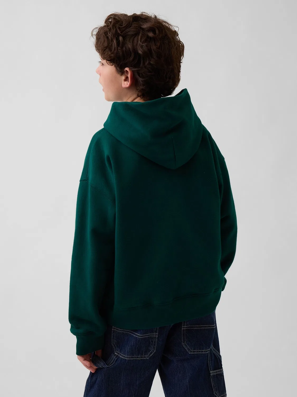 Худи Gap VintageSoft Relaxed Brannan Bear Logo, зеленый — фото 2