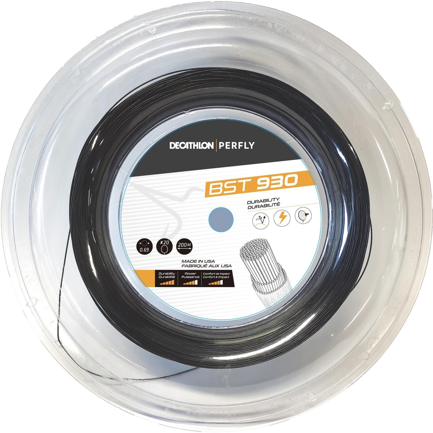 

Струна для бадминтона - BST 930 белая, рулон 200 м PERFLY, белый