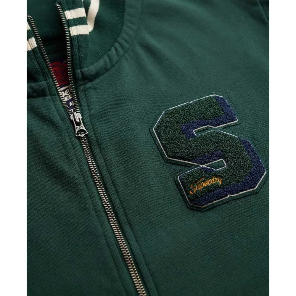 Худи на молнии Vintage Athletic Track Superdry, зеленый — фото 2