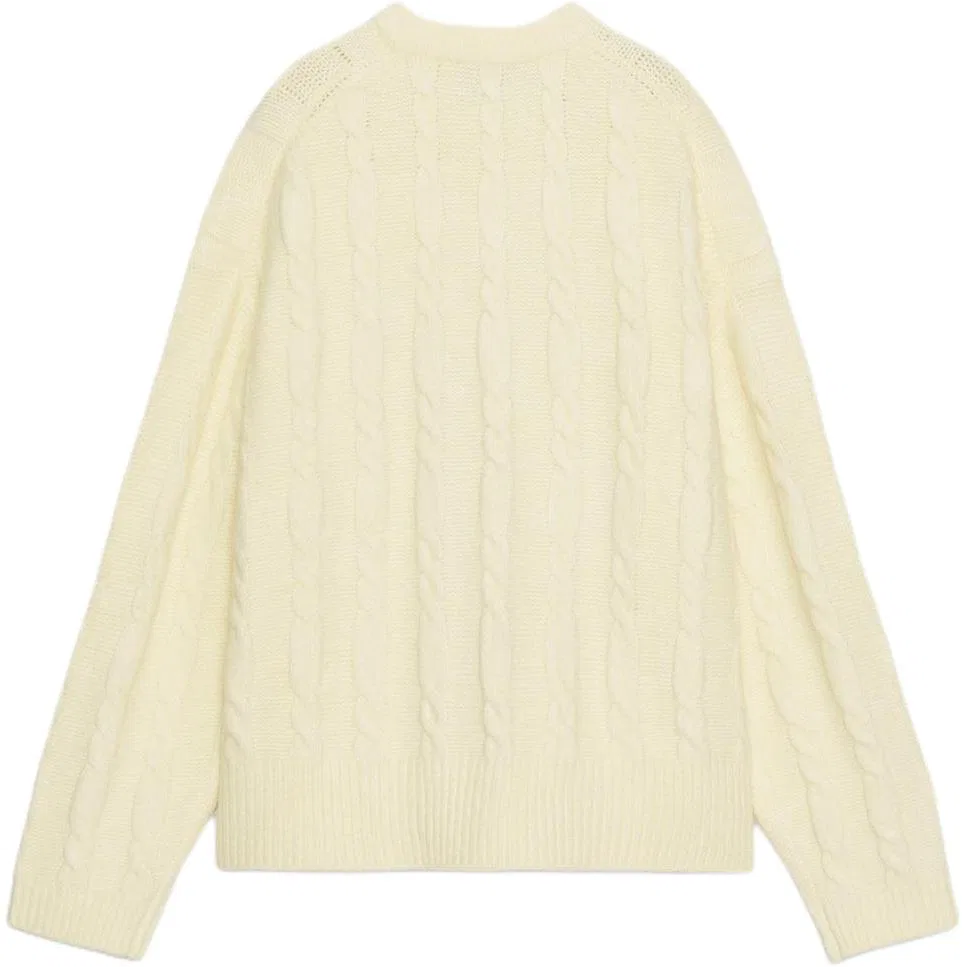 Женский свитер с V-образным вырезом Light Yellow ZARA — фото 3