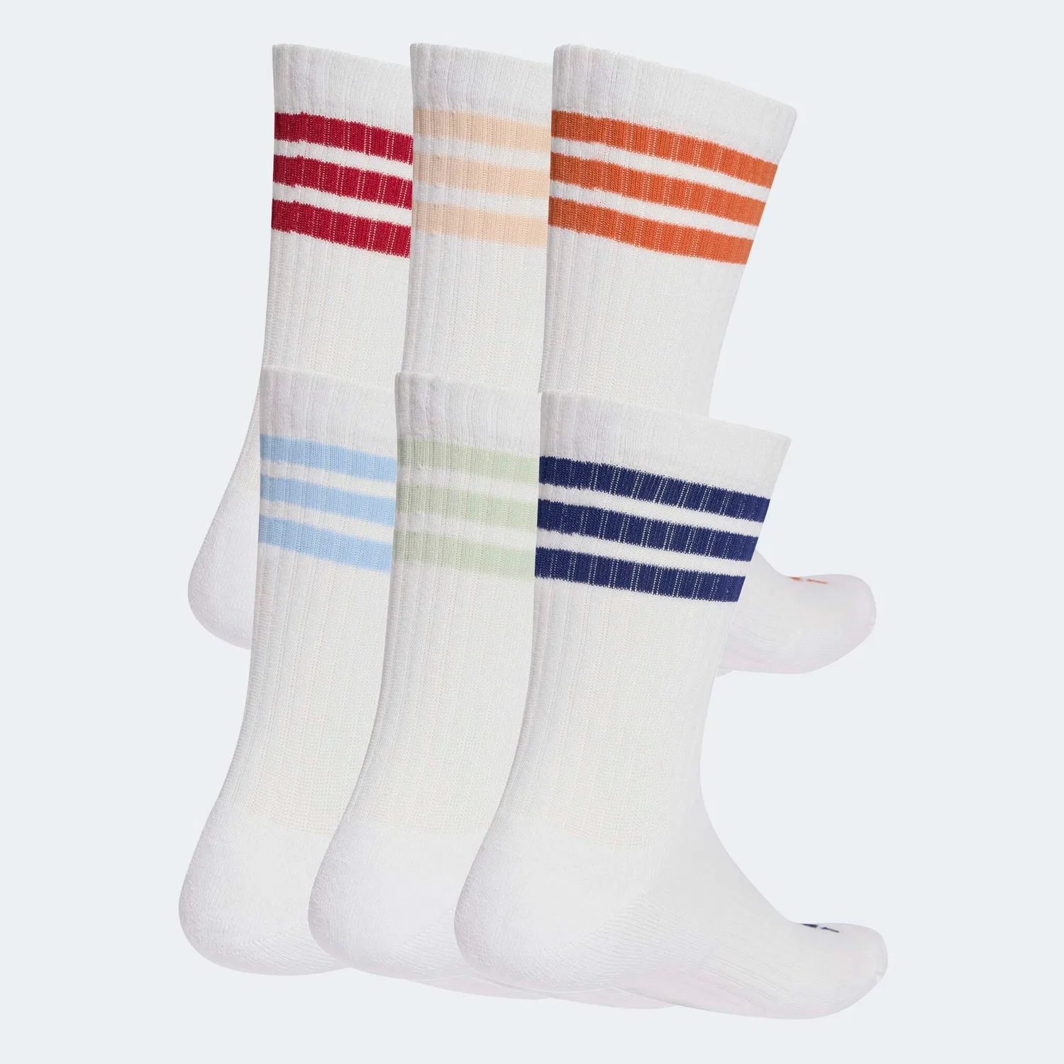 Женские носки с амортизацией и поддержкой свода стопы Adidas Performance, White/Active Maroon/Fox Orange/Dark Blue — фото 2