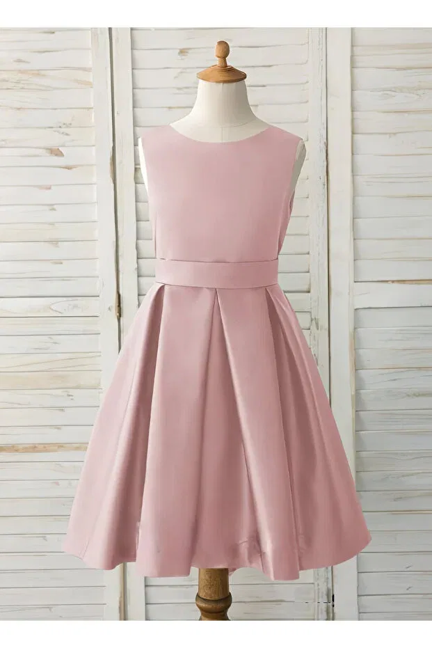 Детское платье для девочек сатиновое Madyabutik, Powder Pink