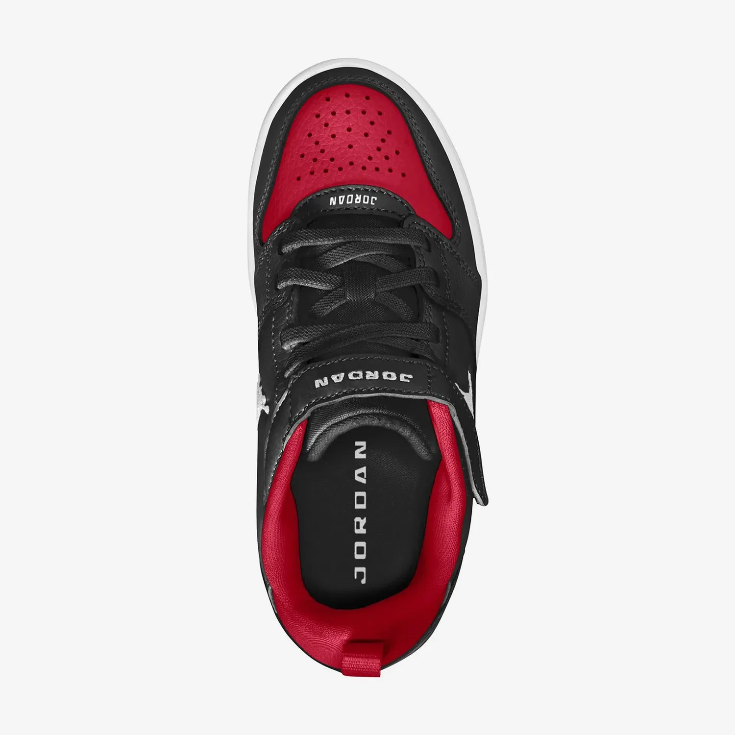 Детские низкие кроссовки Jordan Court Connect, Black/Red — фото 3