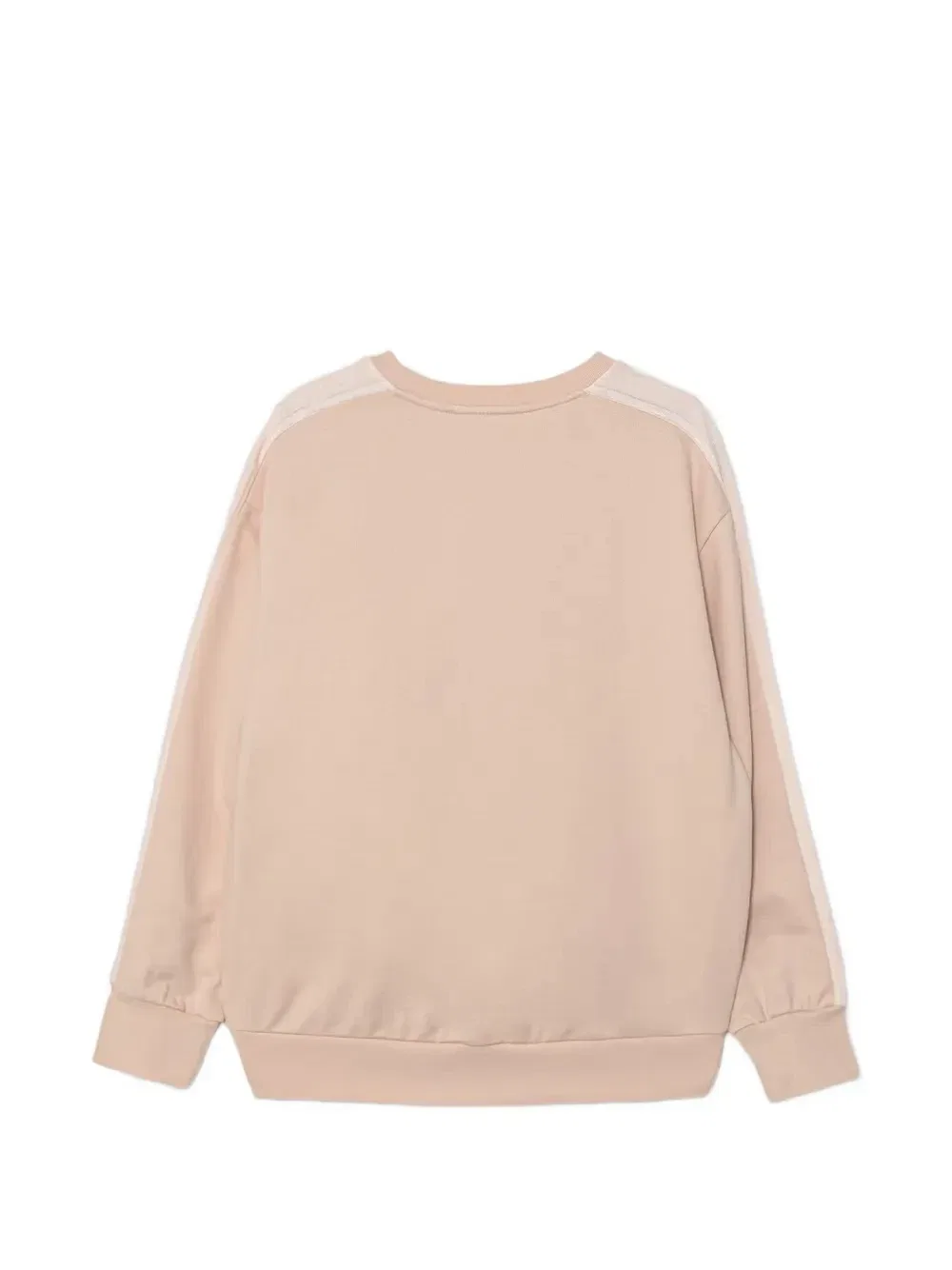 Джемпер с полосками по бокам и логотипом на бляшке Elisabetta Franchi Kids, бежевый — фото 2