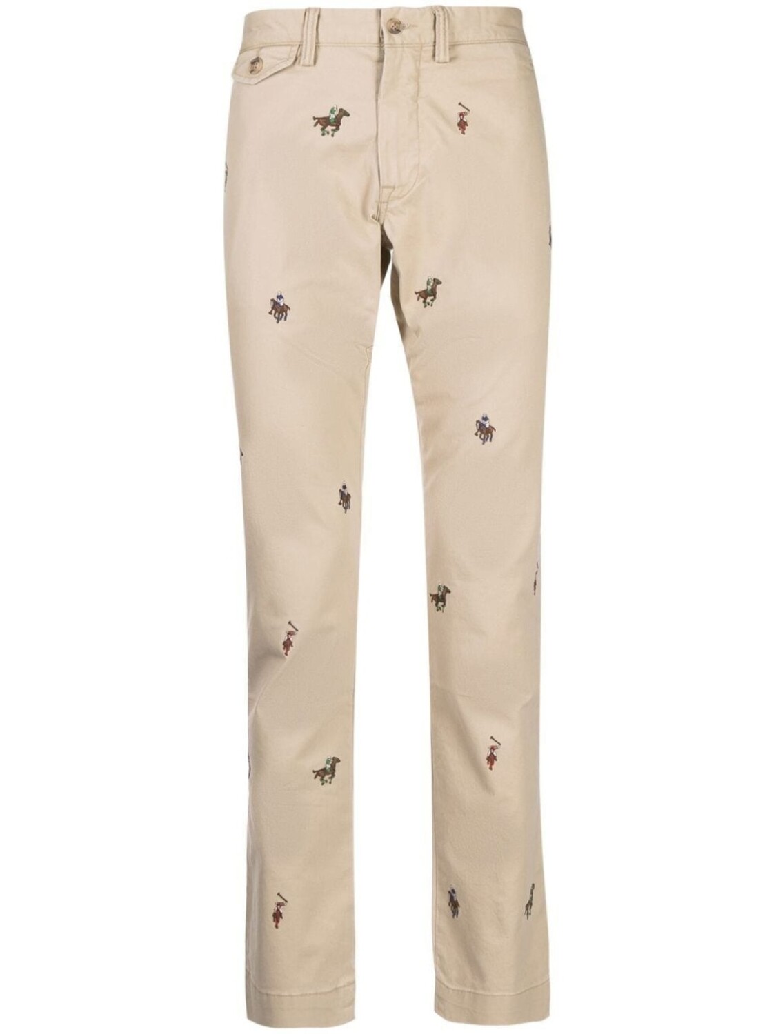 

Polo Ralph Lauren узкие брюки с принтом Polo Pony, коричневый