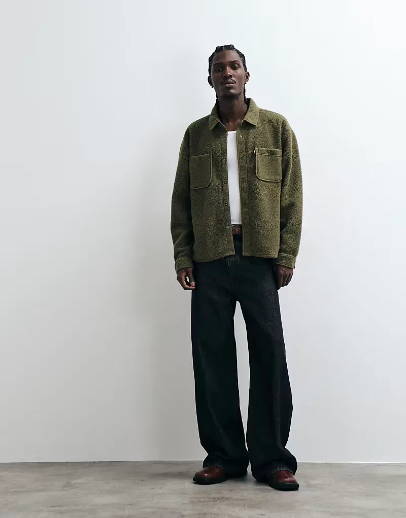 Рубашка Levi's из искусственной кожи, зеленый — фото 2
