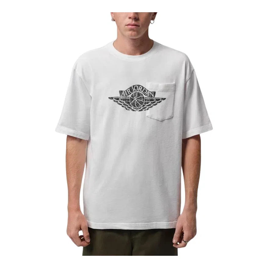 Мужская футболка с карманом Air Jordan Flight Essentials Pocket T-Shirt, белый