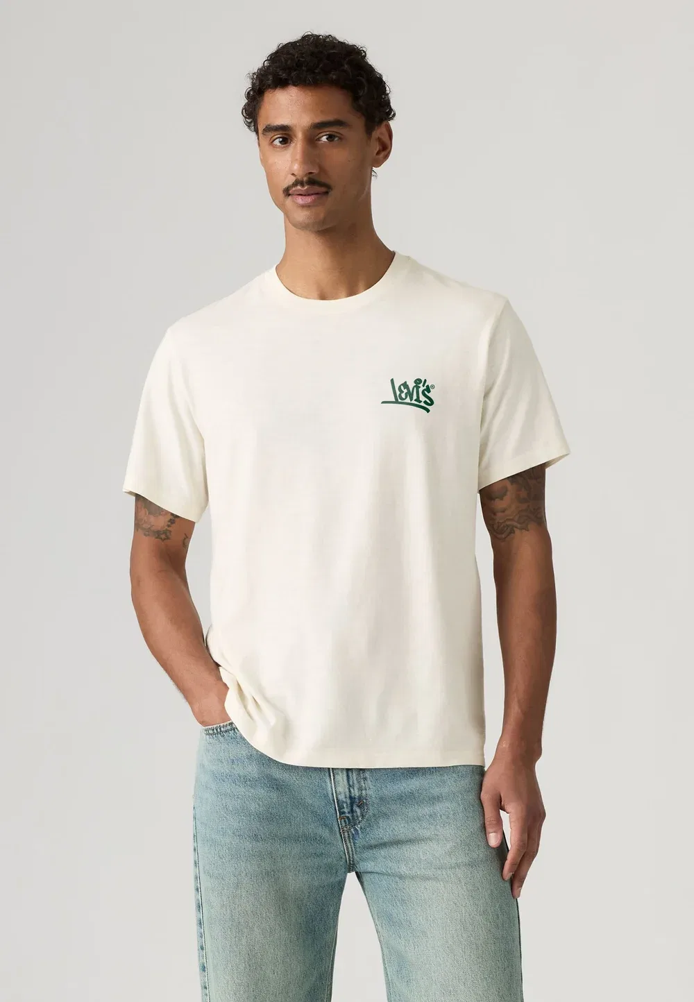 Футболка свободного кроя с принтом Levi'S, Natural Habitat Egret Body Wild Life Back Graphic