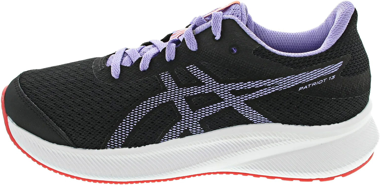 Детские кроссовки для мальчиков с амортизацией Patriot 13 GS ASICS, Black Black Digital Violet