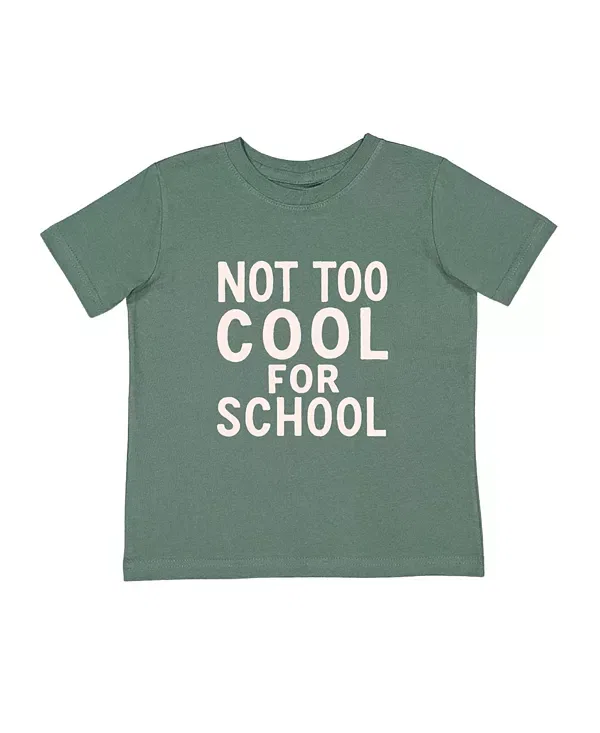 Детская футболка с принтом Not Too Cool For School Sweet Wink, Hunter Green