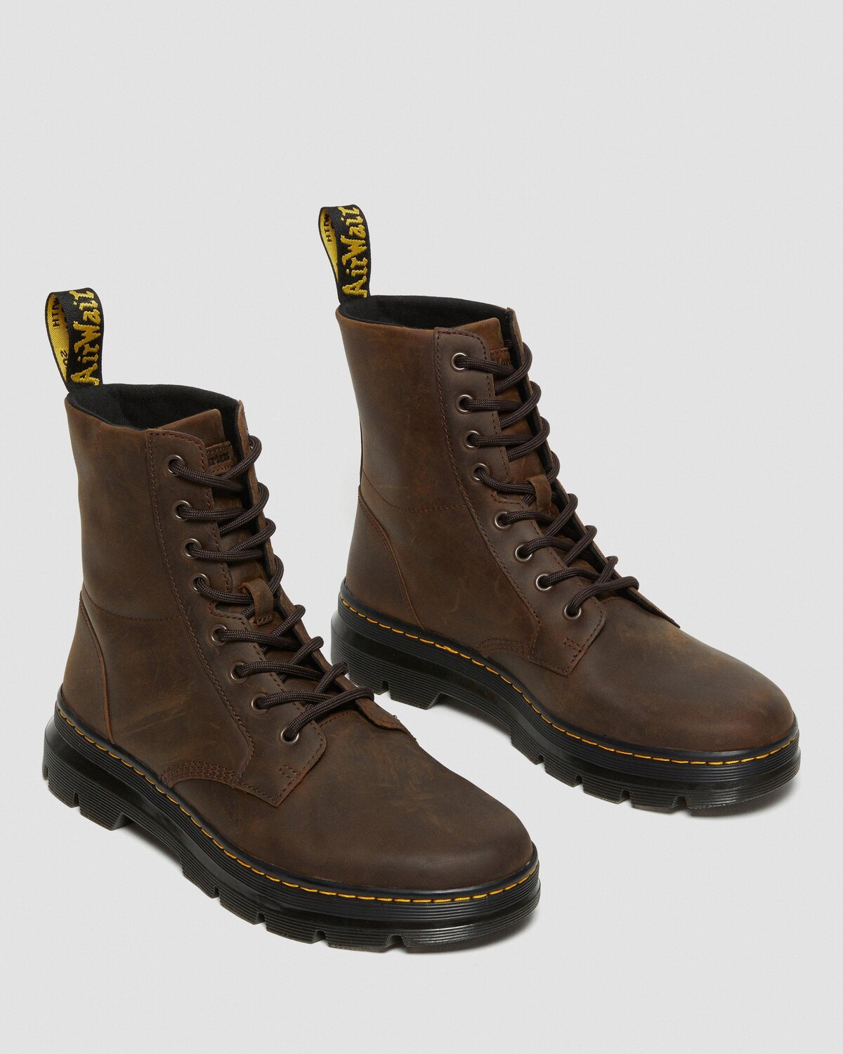 Ботинки Dr. Martens Combs Crazy Horse Leather Casual, коричневый (Размер US 12/EUR 46) — фото 3