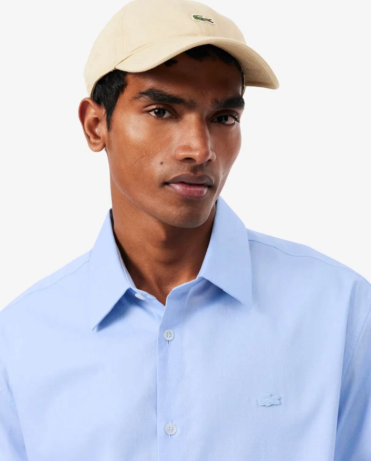 Мужская рубашка с длинным рукавом Lacoste, хлопок, Azul Claro — фото 3