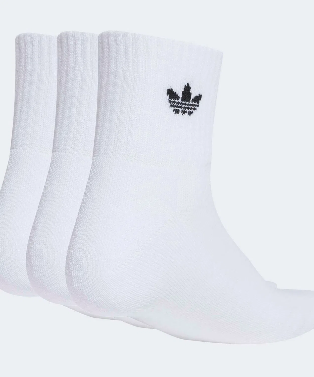 Носки спортивные средней длины, комплект из 3 пар Adidas Originals, Белый — фото 2