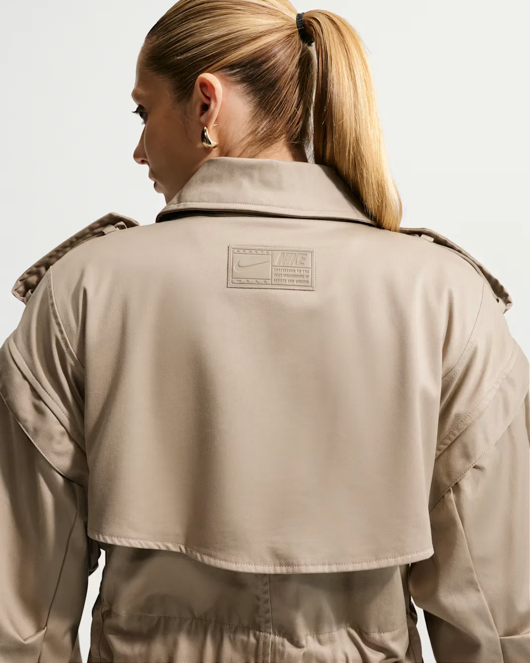 Женский тренч Nike Sportswear Airreverent, Khaki/Khaki/Khaki — фото 3