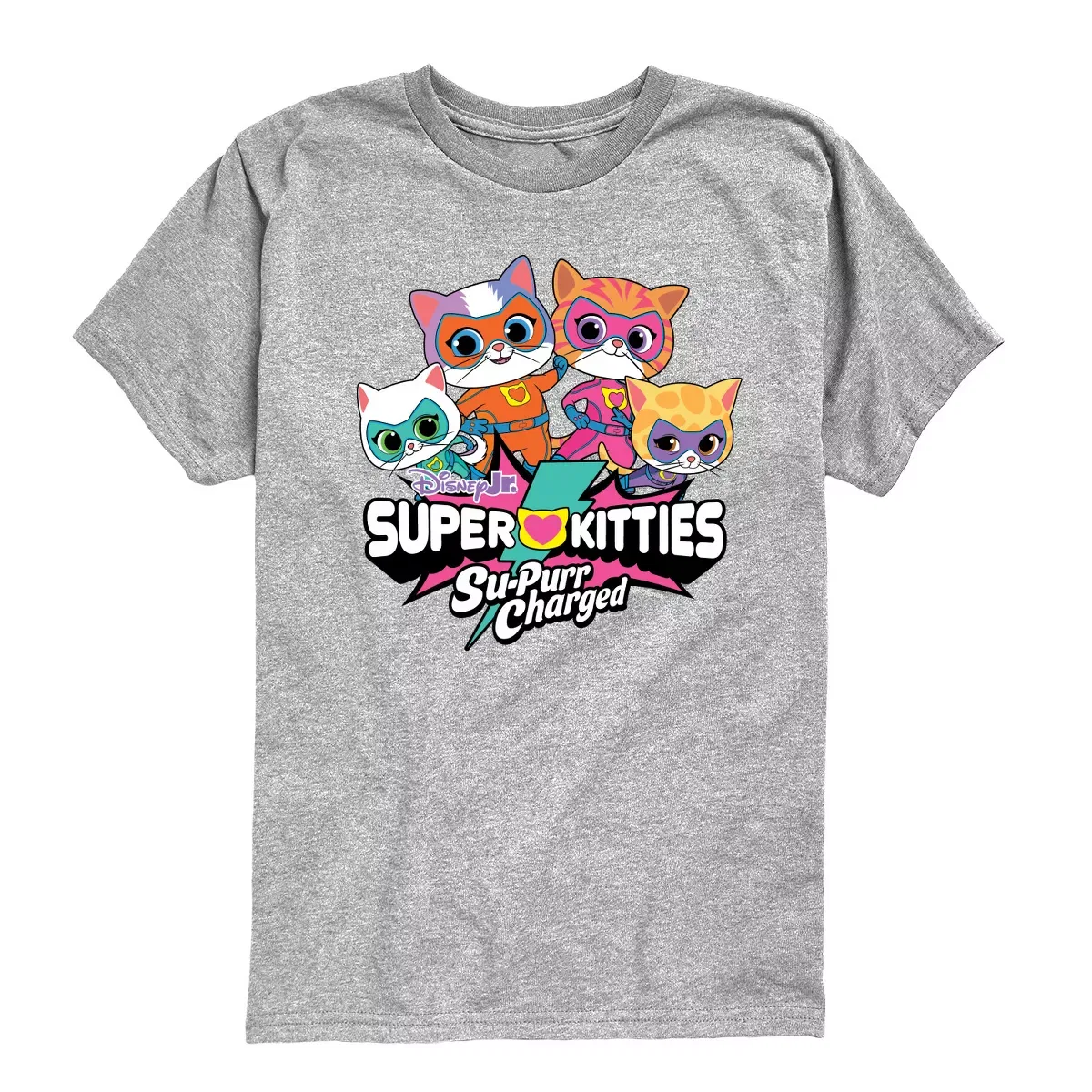 Детская футболка с принтом Super Kitties Group Disney, Heather Charcoal
