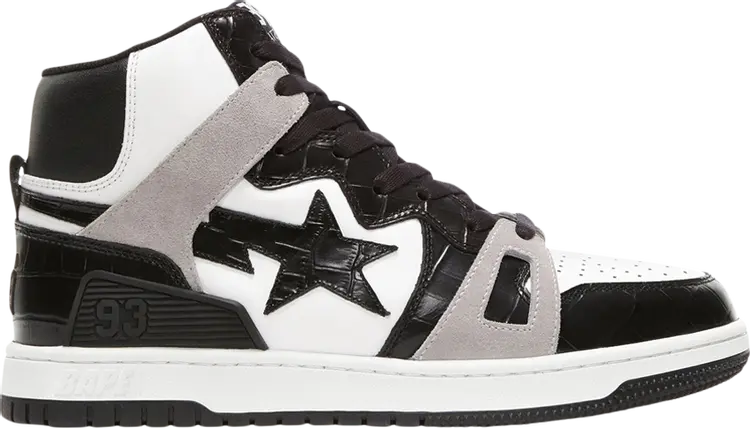 

Кроссовки Bape Sta 93 HI Black Light Grey, черный