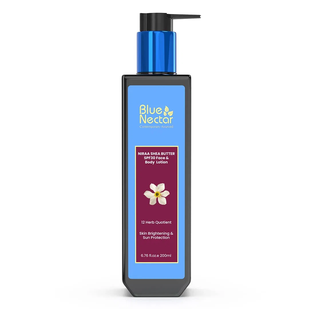 Солнцезащитный лосьон для тела Cocoa Butter Nargis Brightening Body Sunscreen Lotion SPF 30 PA++, Blue Nectar, 200 мл