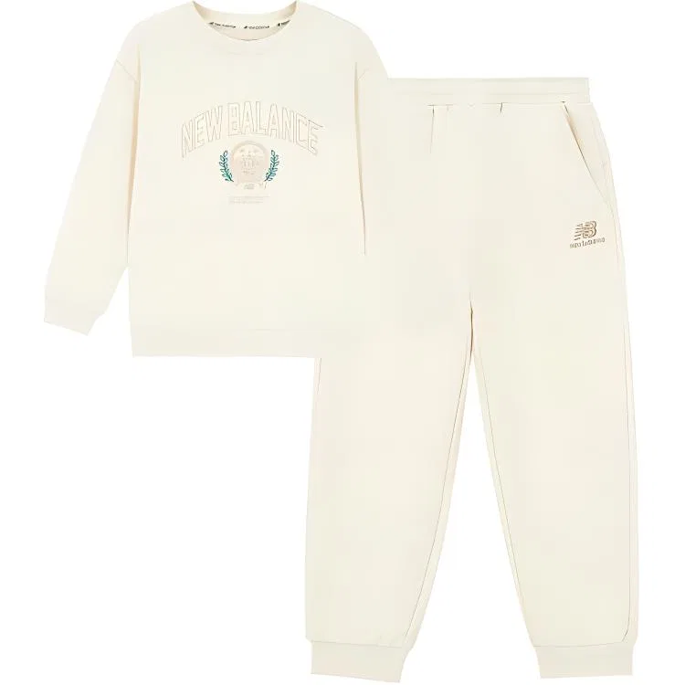 Детский спортивный комплект с круглым вырезом New Balance, White