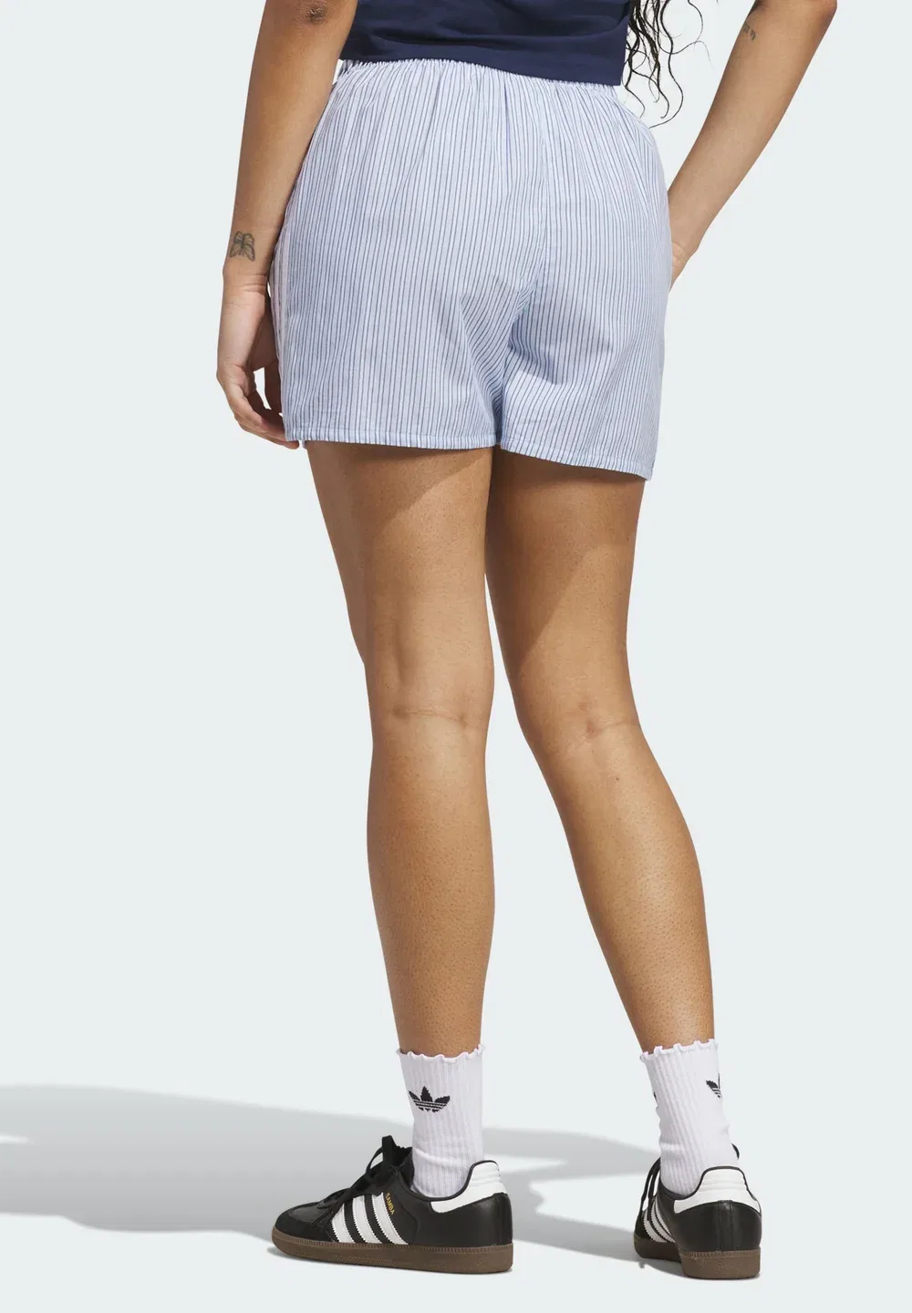 Полосатые боксерские шорты - шорты-боксеры Adidas Originals, Clear Sky — фото 2