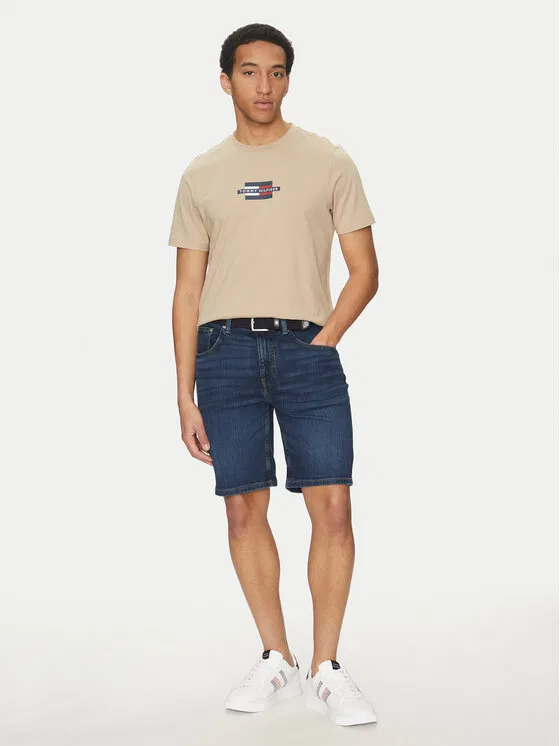 Футболка regular fit Flag Box Tommy Hilfiger, бежевый — фото 2