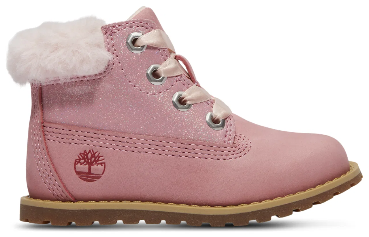 Детские ботинки для девочек с защитой от влаги Pokey Pine Fur Timberland, Pink