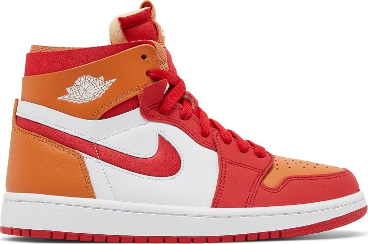 Кроссовки Wmns Air Jordan 1 Zoom Air Comfort Fire Red Hot Curry, красный