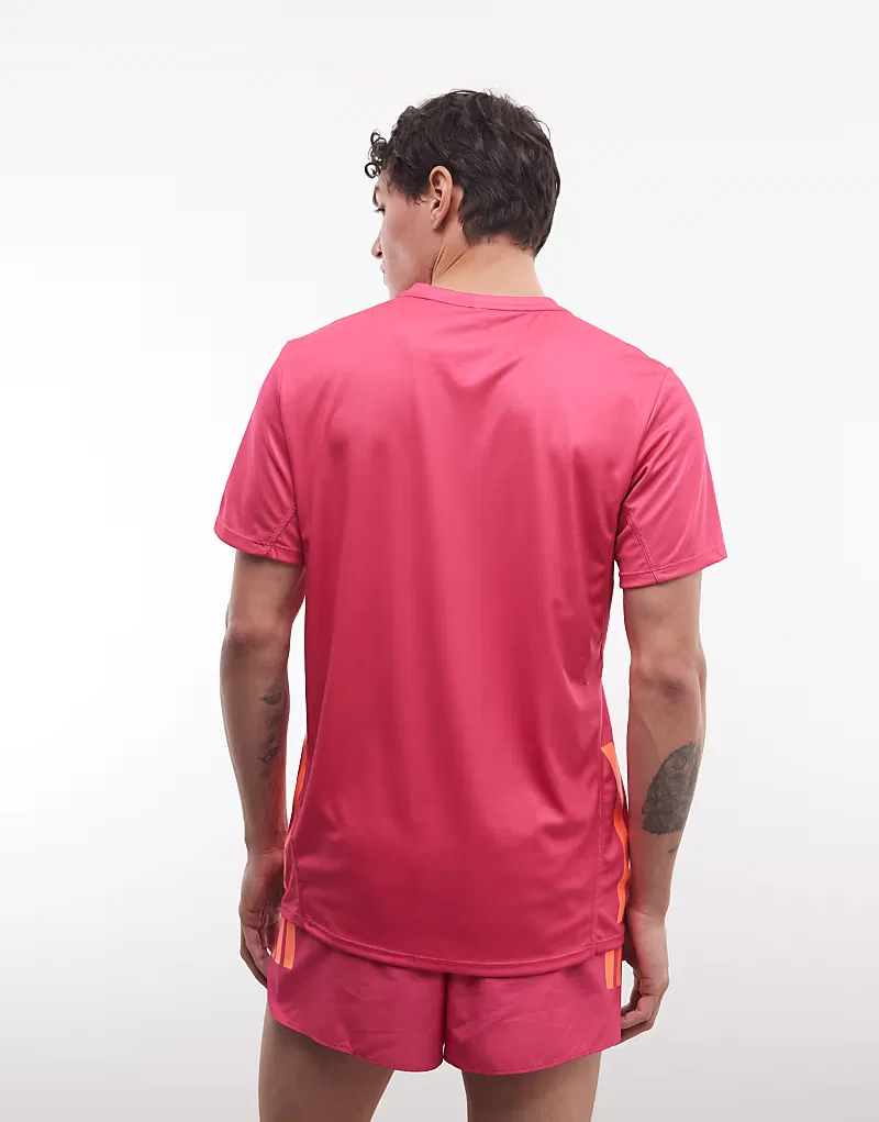 Беговые шорты Adidas Adizero с разрезом, розово-оранжевого — фото 3