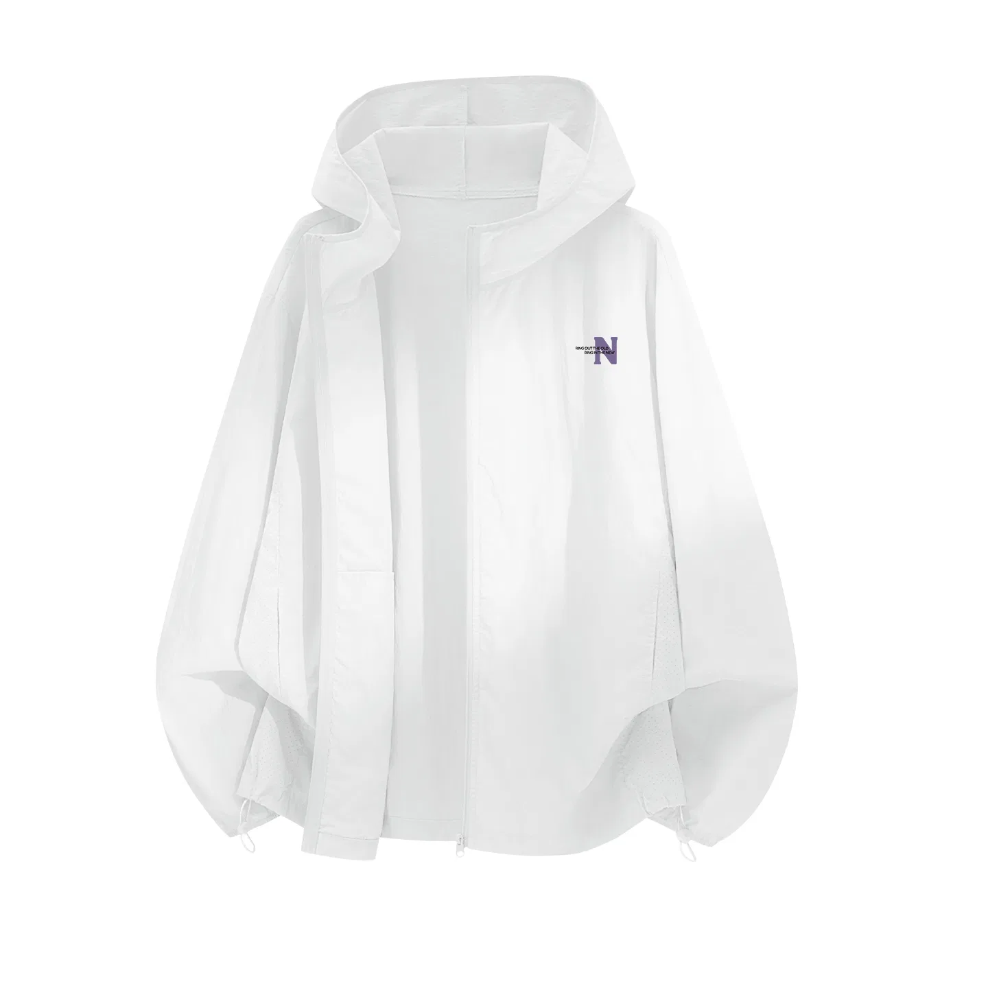Детская ветровка с защитой от солнца MINISO, Concrete Gray (Mb Purple Tone Chapter Chest Logo) — фото 3