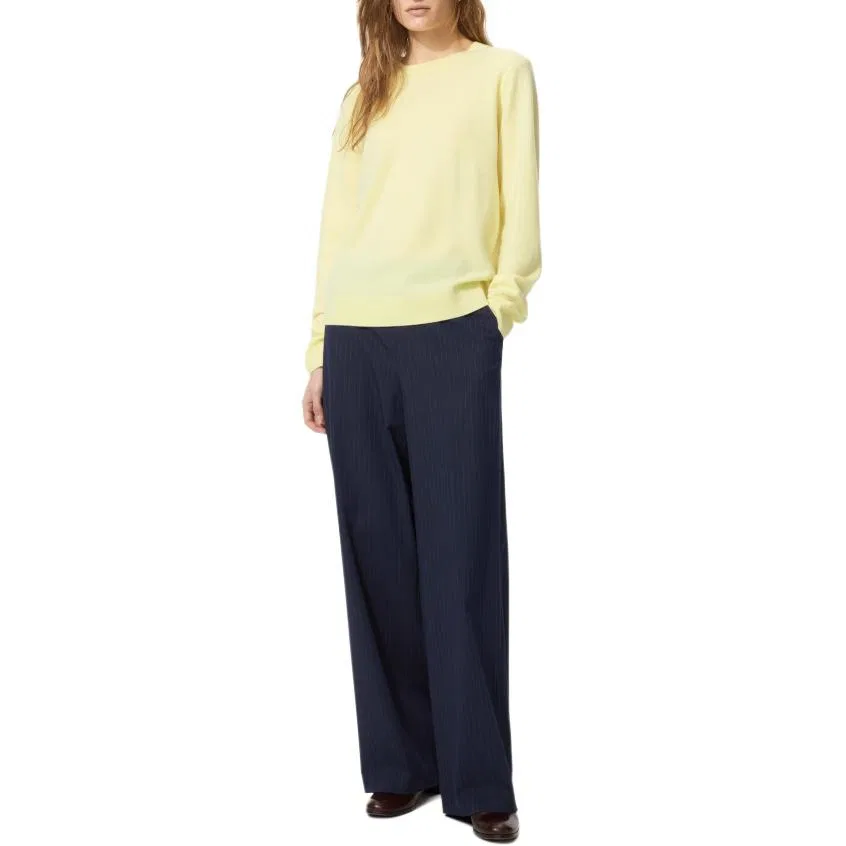 Женский кашемировый свитер с круглым вырезом Yellow UNIQLO, Yellow — фото 3