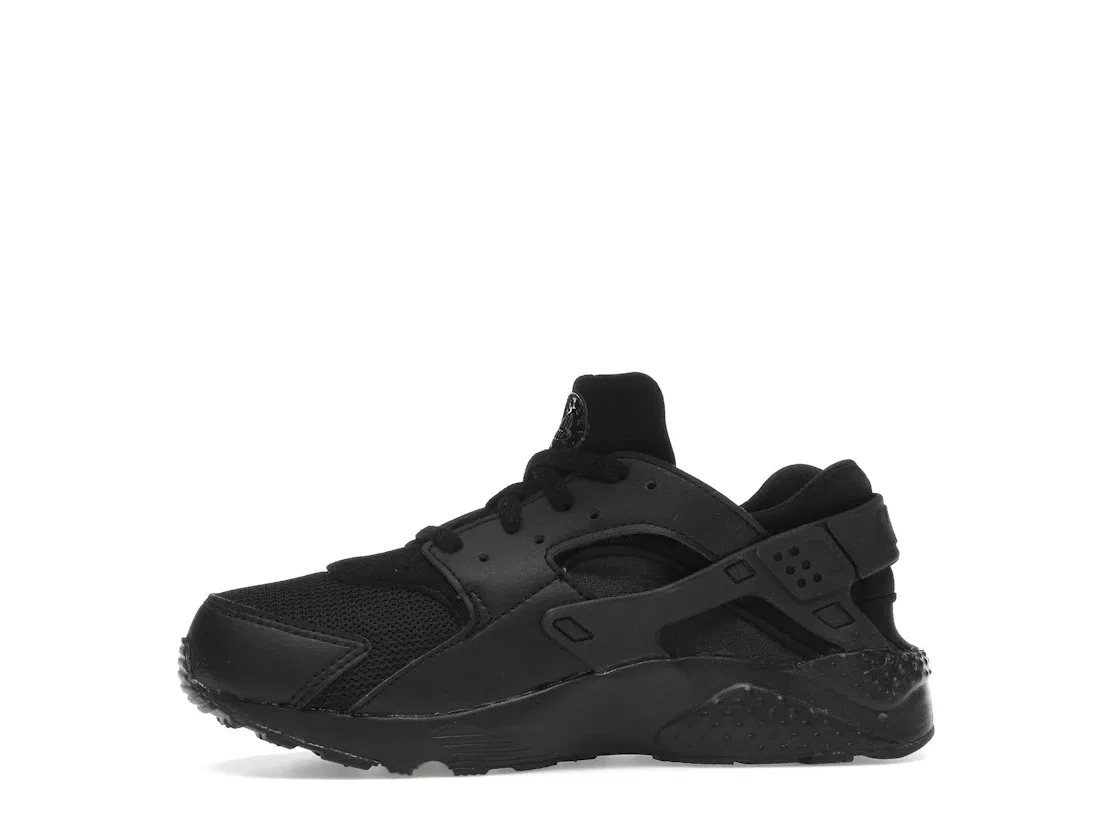 Детские кроссовки без шнурков Nike Air Huarache Run Nike, Black/Black-Black — фото 3