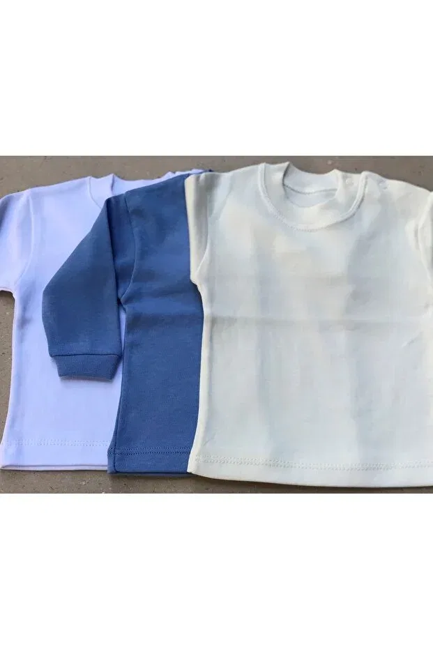Детское боди-комбинезон с длинным рукавом Bebedino, White, Dark Blue, Cream — фото 4
